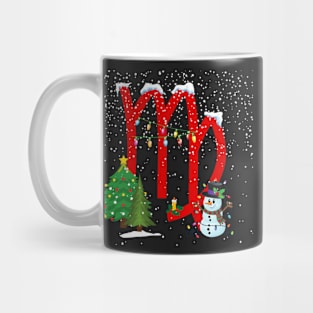 Christmas Themed Virgo Zodiac Sign Astrology Mug